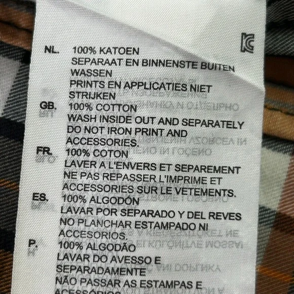 G-Star Raw Aero Phantom Check Plaid Long Sleeve Button Up Shirt Mens Medium - Picture 12 of 16